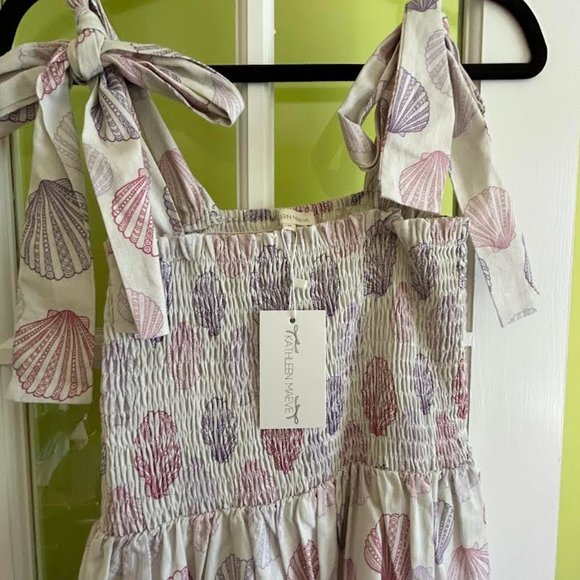Kathleen Maeve Linen-Blend Seashell Dress NWT - Picture 5 of 5